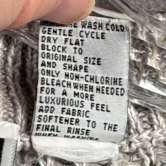 VTG Weekends Mens Sweater L Gray 3D Tonal Check Oversized Chunky Grandpacore Y2K - Picture 8 of 8